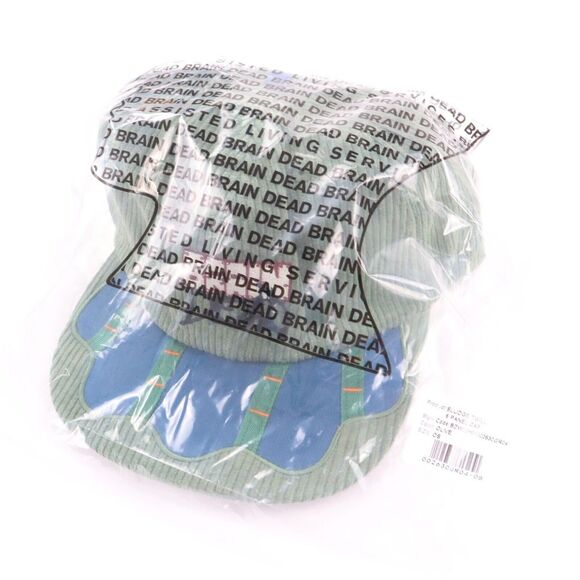 Brain Dead Sludge Twill 6 Panel Hat Cap Corduroy Green NEW - Picture 3 of 10